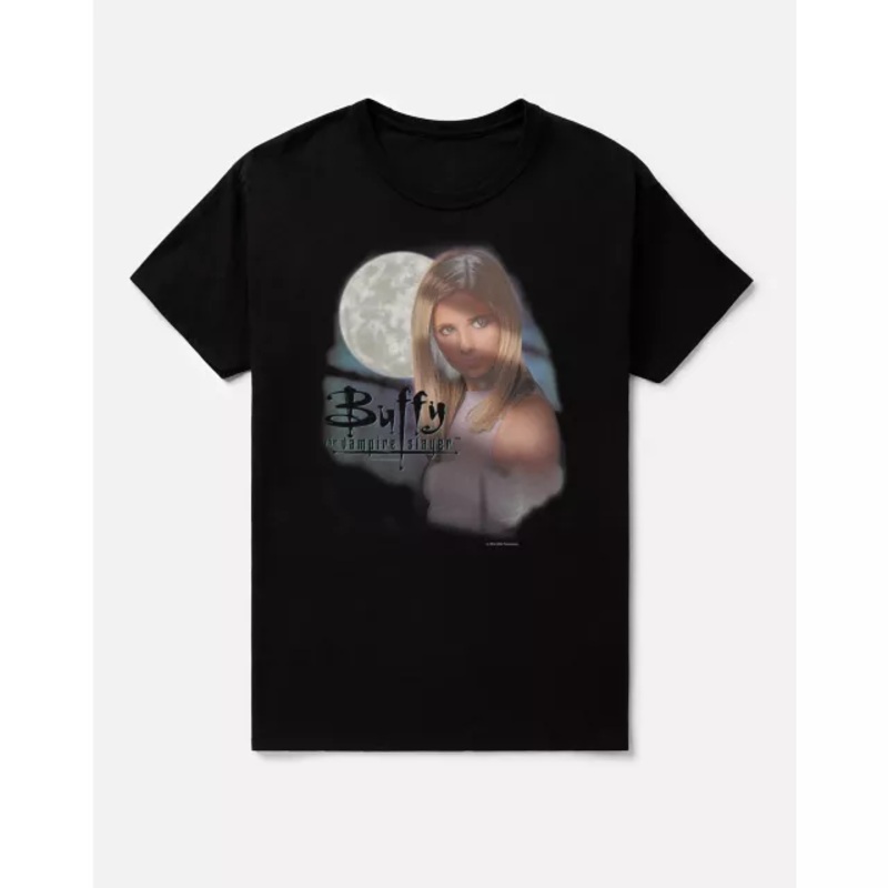 Buffy the Vampire Slayer Moon T Shirt BLACK ADULT MEDIUM