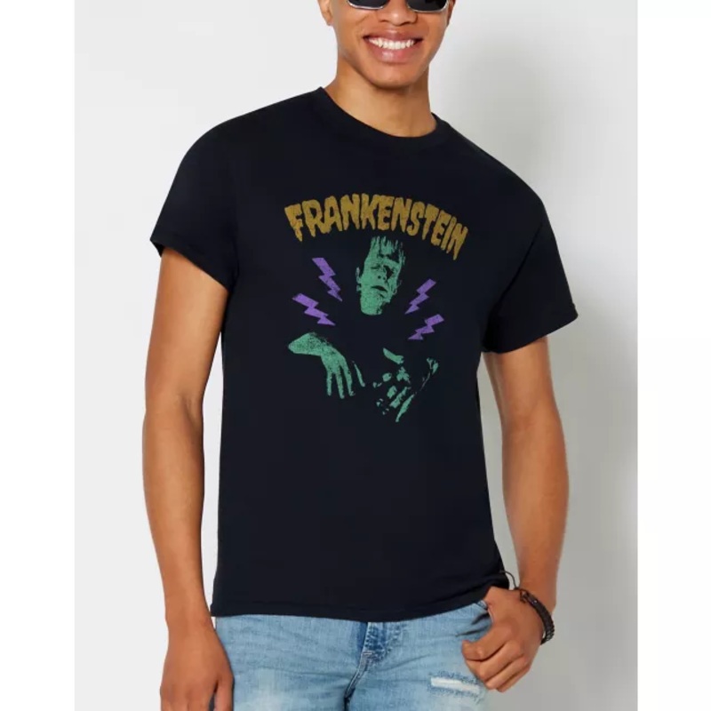 Frankenstein T Shirt - Universal Monsters BLACK ADULT SMALL