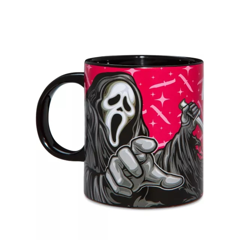 Ghost Face You Hang Up Coffee Mug - 20 oz. BLACK AND PINK 20 OUNCE
