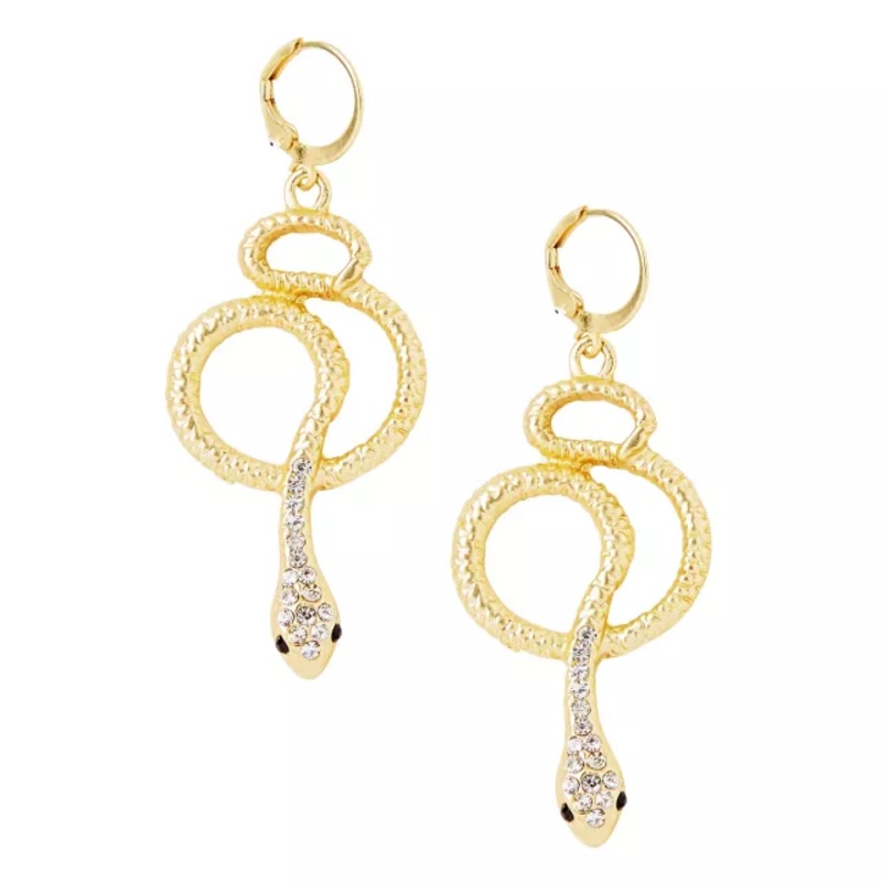 Goldtone Snake Earrings GOLD ONE SIZE FITS MOST