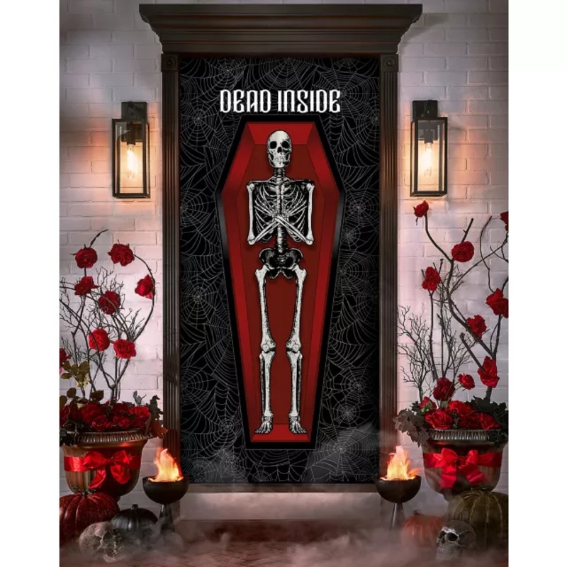 Gothic Noir Skeleton Door Cover MULTI-COLOR