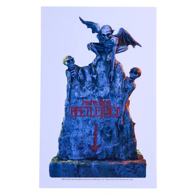 Here Lies Beetlejuice Tombstone Decal MULTI-COLOR
