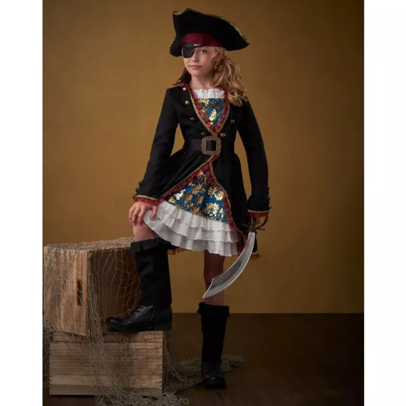 Kids Pirate Costume - The Signature Collection BLACK/BLUE/RED CHILD SMALL