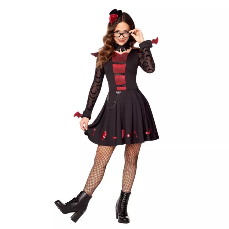 Kids Vampire Academy Dress Costume BLACK CHILD MEDIUM