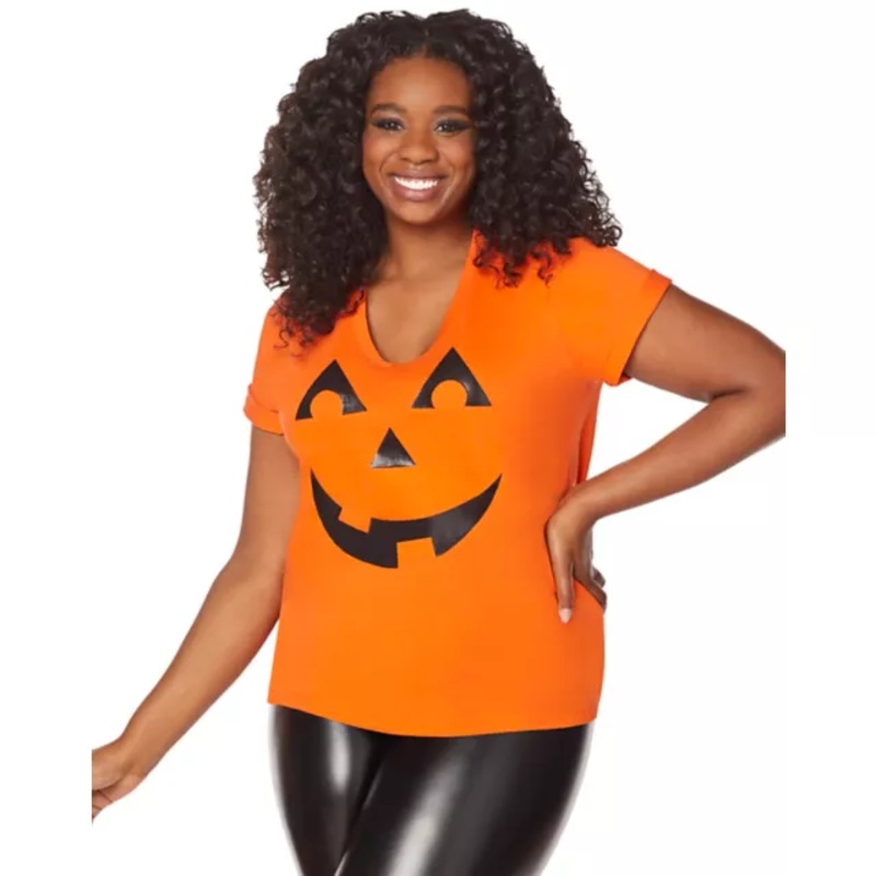 Pumpkin T Shirt ORANGE ADULT SMALL