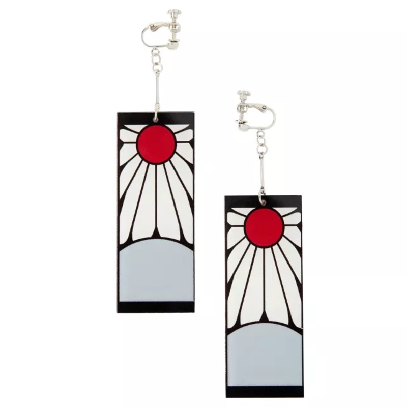 Tanjiro Kamado Earrings - Demon Slayer RED AND WHITE ONE SIZE FITS MOST