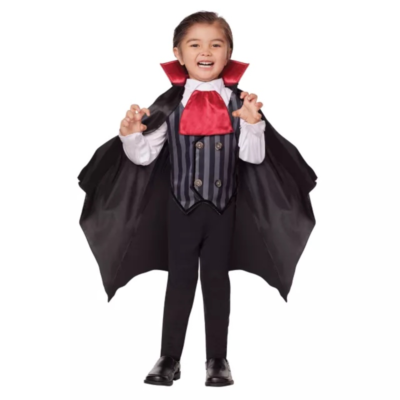 Toddler Lil' Vampire Costume BLACK/GRAY 2T