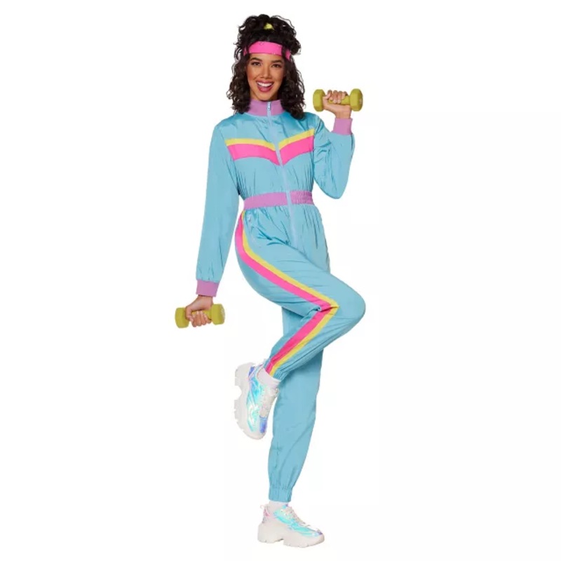 Adult '80s Workout Costume MULTI-COLOR EXTRA SMALL/SMA