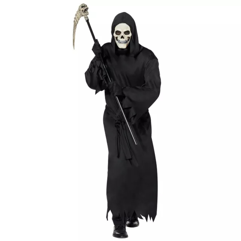 Adult Grim Reaper Robe BLACK ONE SIZE FITS MOST