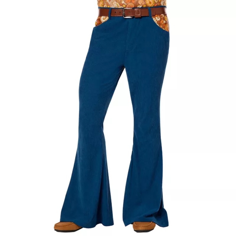Adult Hippie Bell Bottom Pants BLUE ADULT MEDIUM