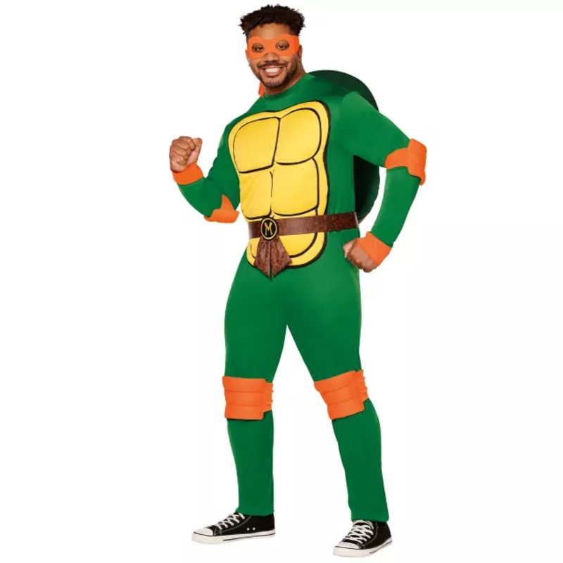 Adult Michelangelo Plus Size Costume - Teenage Mutant Ninja Turtles GREEN 2X