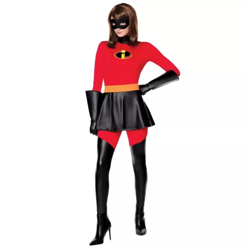 Adult Mrs. Incredible Catsuit Costume - The Incredibles RED ADULT SMALL