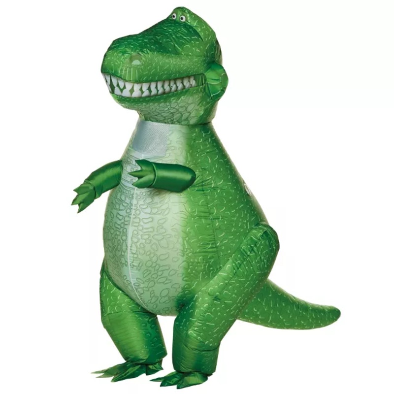 Adult Rex Inflatable Costume - Toy Story GREEN ONE SIZE FITS MOST