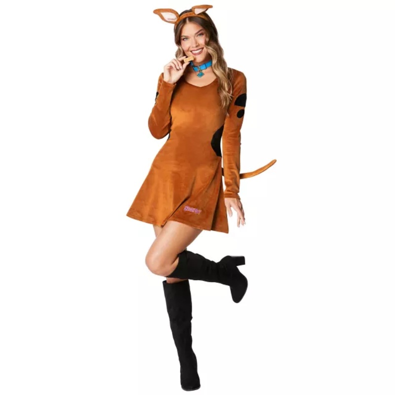 Adult Scooby-Doo Dress Costume BROWN ADULT EX SMALL