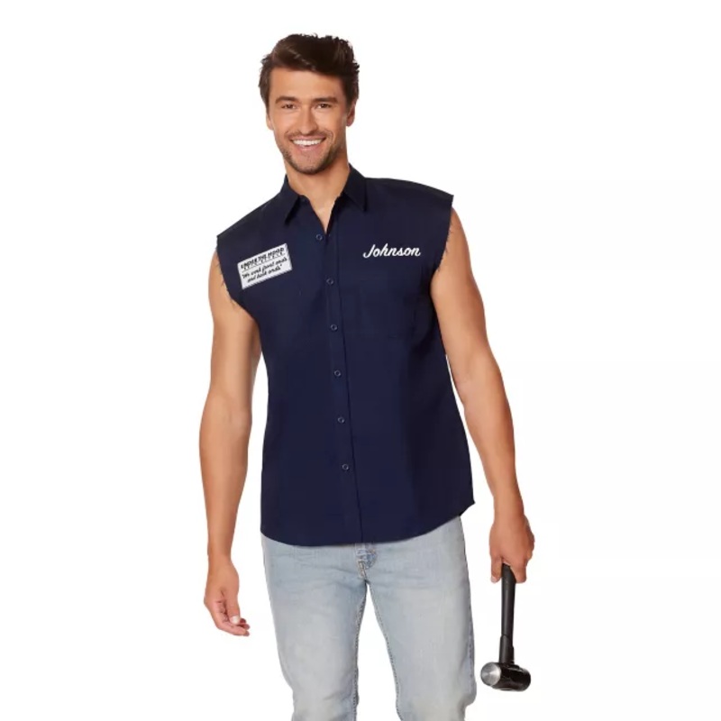 Adult Under the Hood Mechanic Vest BLUE ADULT SMALL
