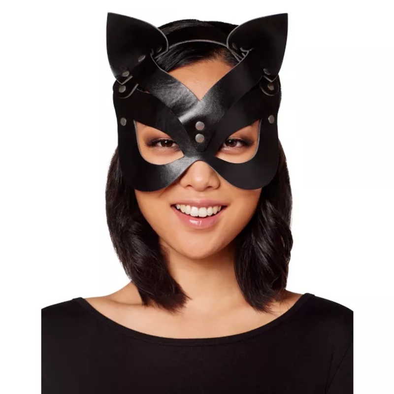 Black Cat Eye Mask BLACK ONE SIZE FITS MOST