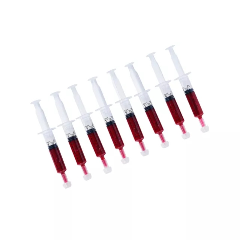Blood Slime Syringes - 8 Pack BLACK AND RED