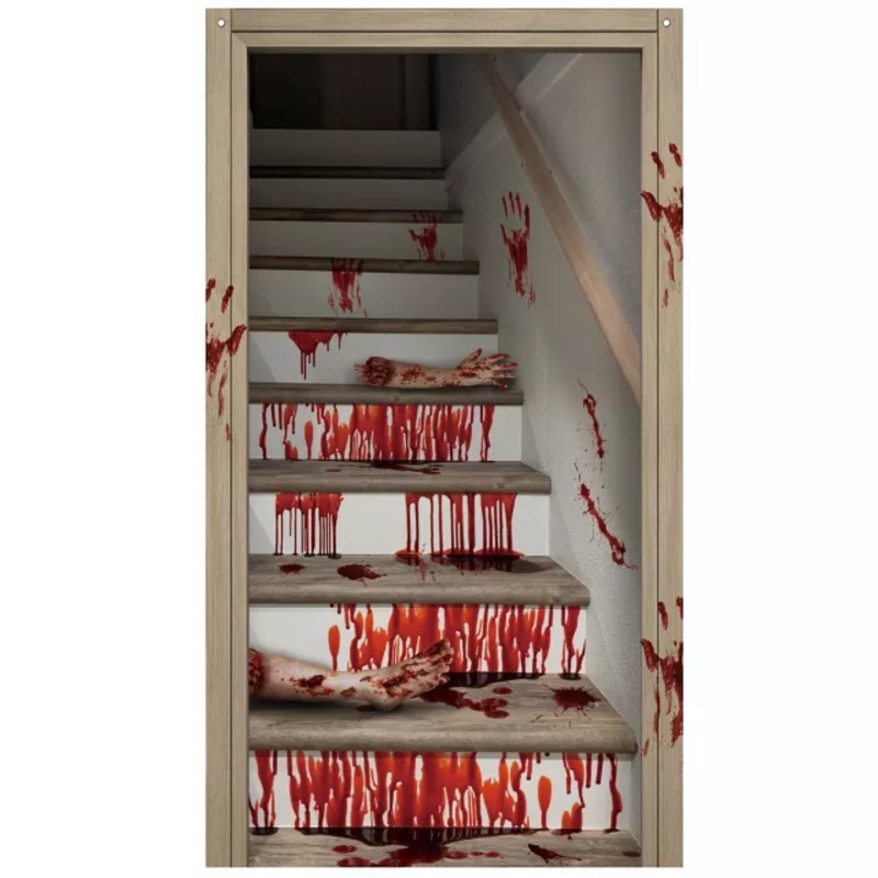 Bloody Stairs Door Cover MULTI-COLOR