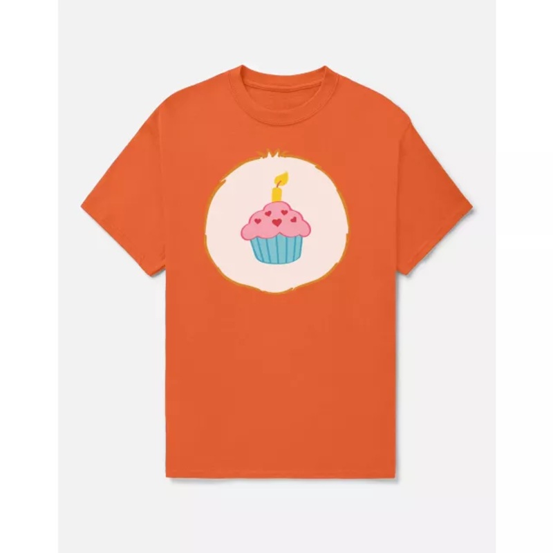 Care Bears Birthday Bear T Shirt ORANGE ADULT SMALL