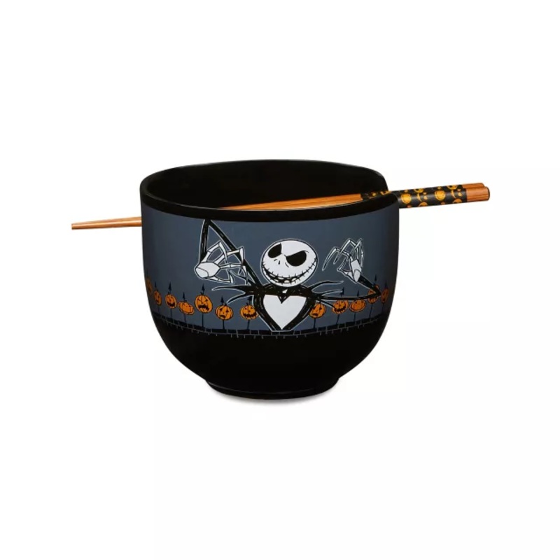 Jack Skellington Pumpkin Bowl with Chopsticks - The Nightmare Before Christmas BLACK 20 OUNCE