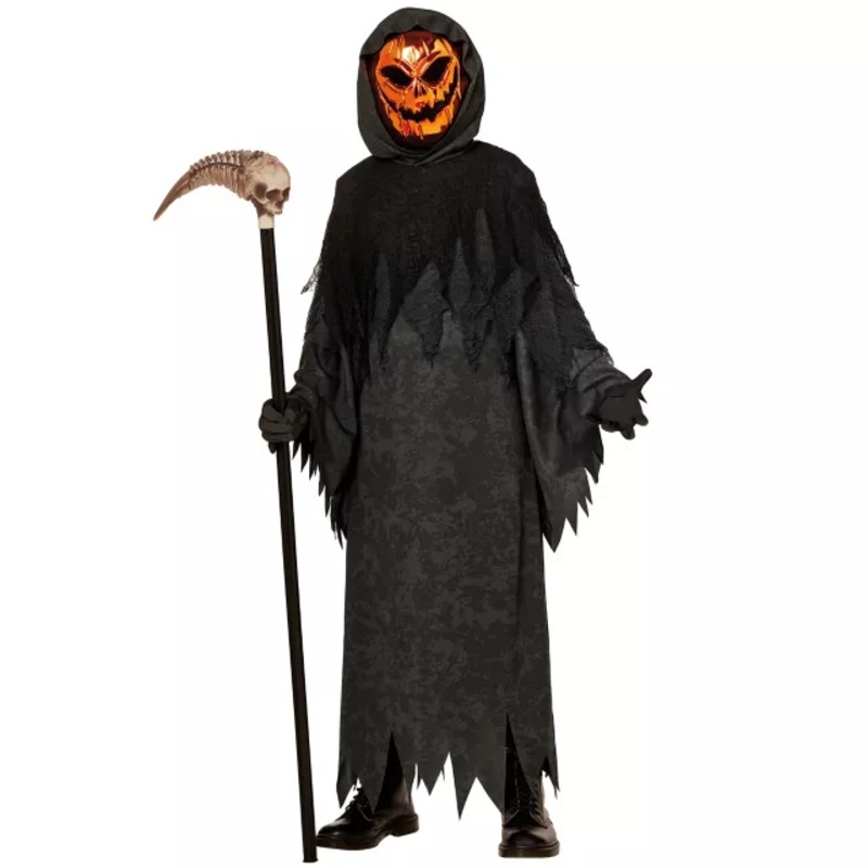 Kids Chrome Pumpkin Reaper Costume BLACK CHILD MEDIUM