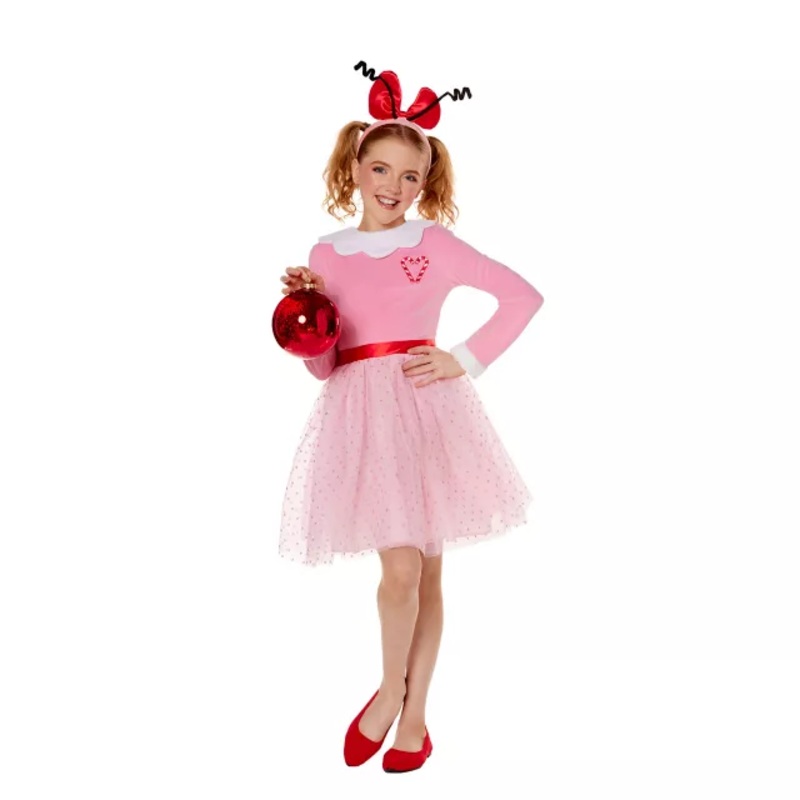 Kids Cindy Lou Who Dress Costume - Dr. Seuss PINK CHILD SMALL