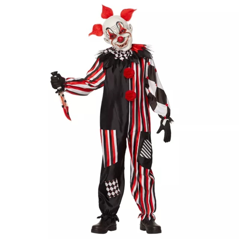 Kids Krazy Clown Costume BLACK CHILD SMALL