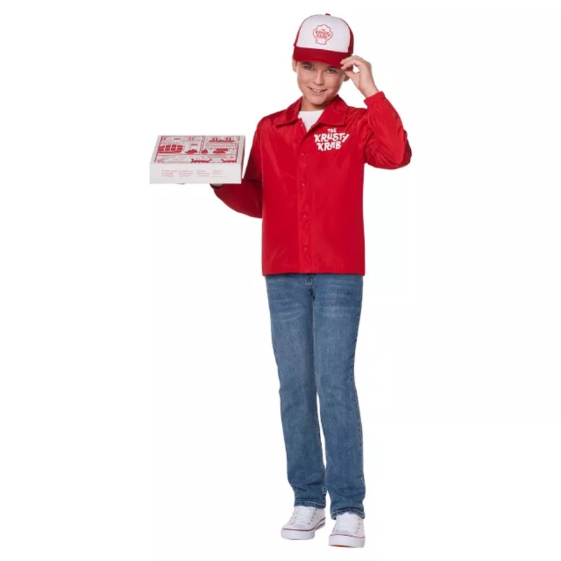 Kids Krusty Krab Uniform Costume - SpongeBob SquarePants RED CHILD MEDIUM