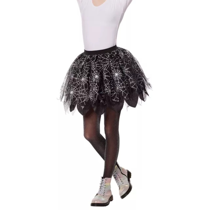 Kids Spider Web Skirt BLACK CHILD XS/SM