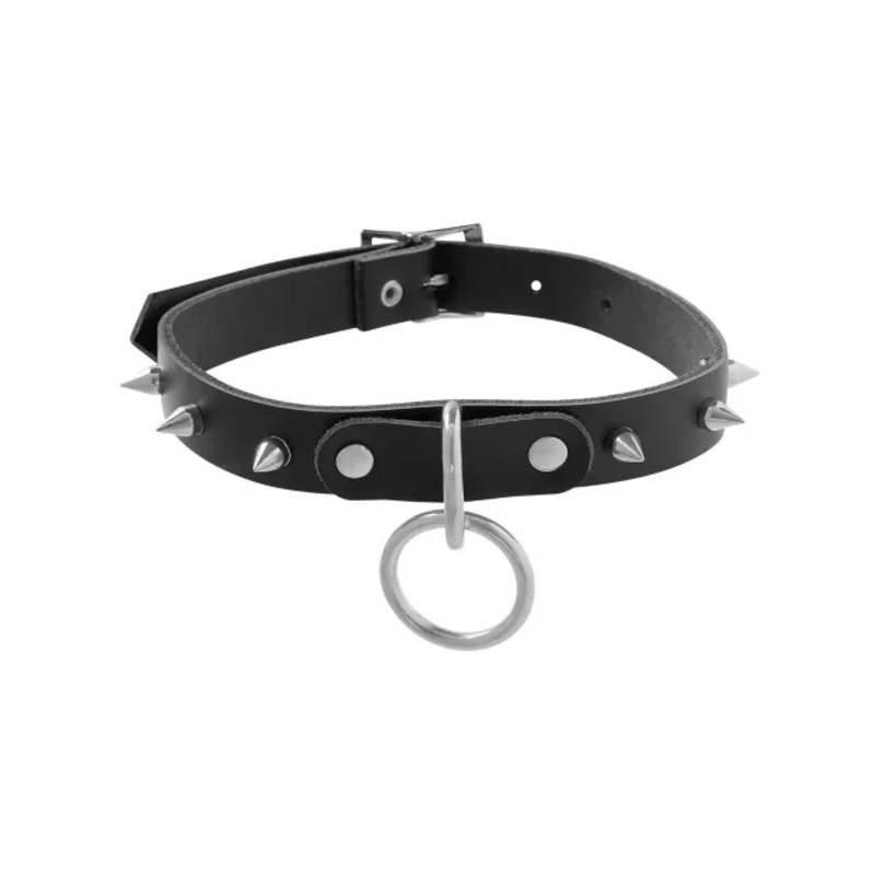 Punk Spiked Choker Necklace BLACK ONE SIZE FITS MOST