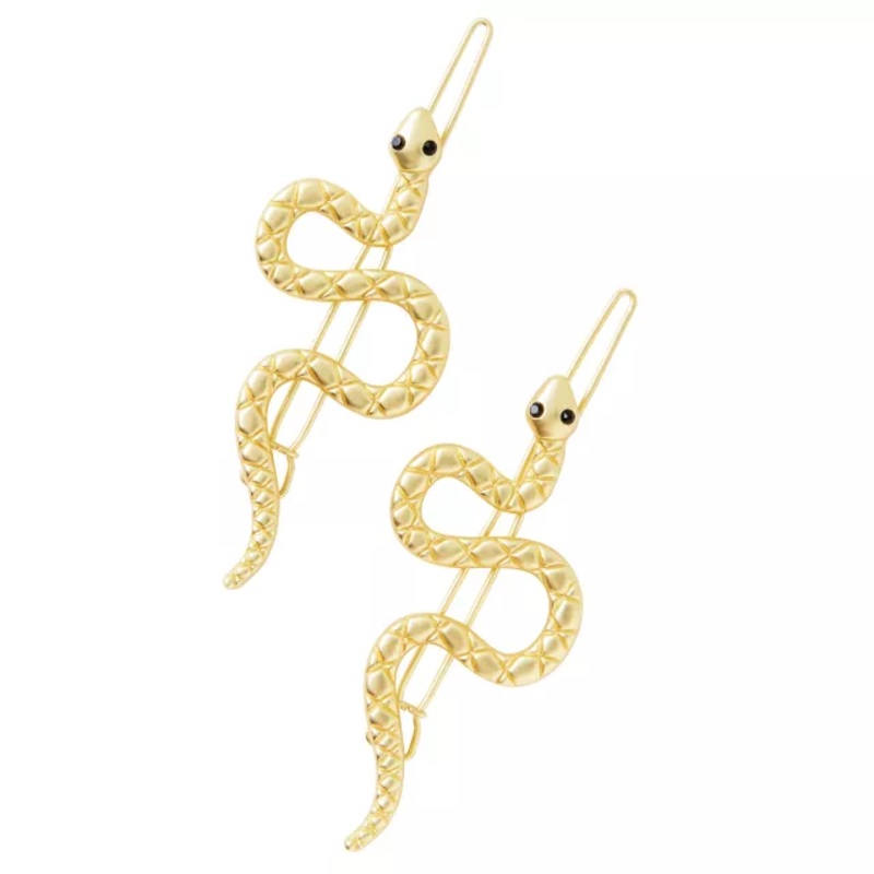 Roman Snake Hair Clips GOLD