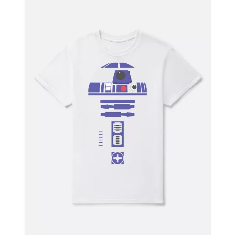 Star Wars R2-D2 T Shirt WHITE ADULT SMALL