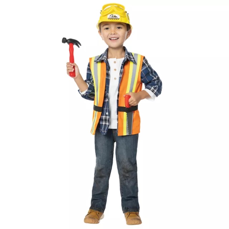 Toddler Construction Worker Costume ORANGE 2T