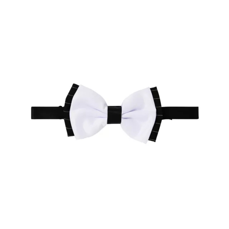 '20s Gangster Bow Tie BLACK AND WHITE ONE SIZE FITS MOST