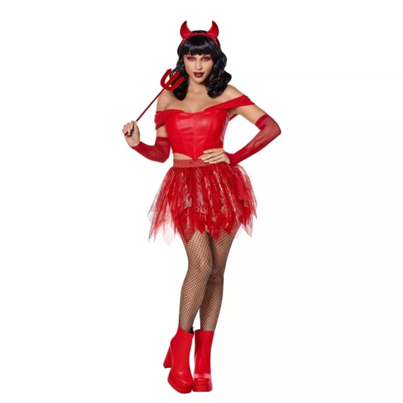 Adult Devil Costume Kit RED EXTRA SMALL/SMA