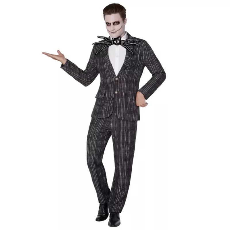 Adult Jack Skellington Suit - The Nightmare Before Christmas BLACK AND WHITE ADULT SMALL