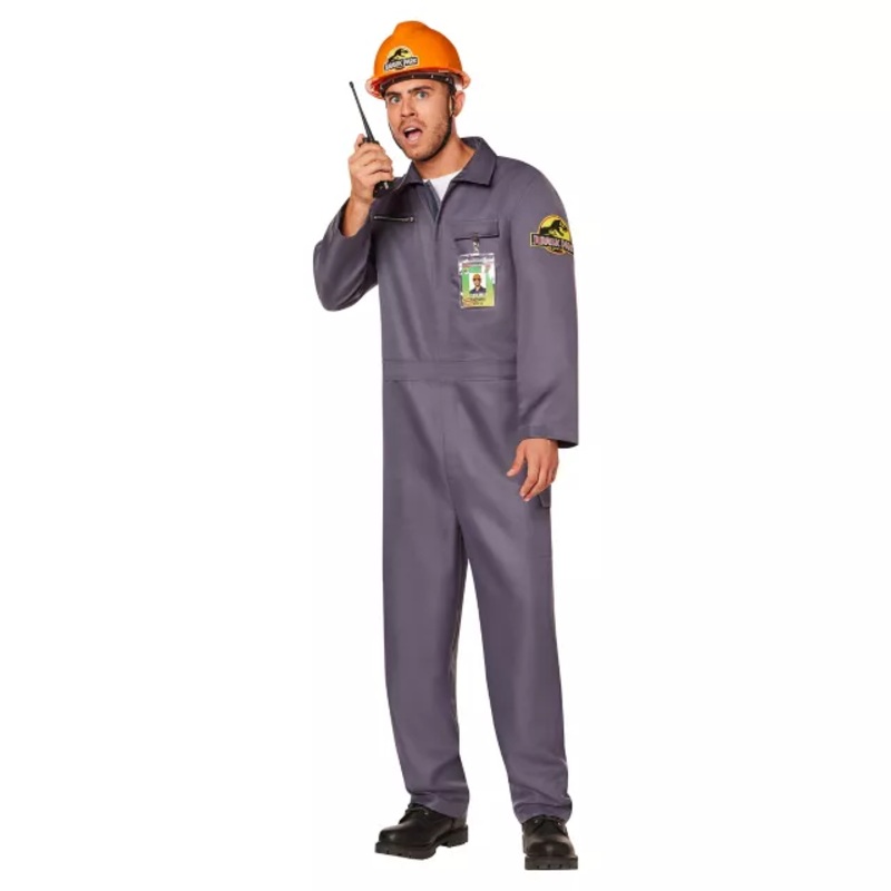 Adult Jurassic Park Crew Jumpsuit Costume BLUE EXTRA SMALL/SMA