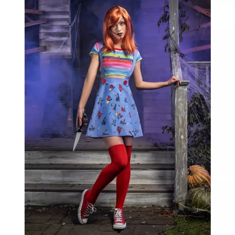 Adult Plus Size Chucky Good Guys Skirt Costume MULTI-COLOR 1X