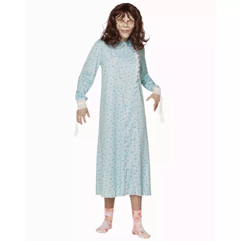 Adult Regan Dress Costume - The Exorcist LIGHT BLUE ADULT SMALL