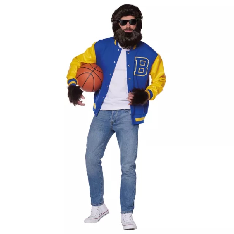 Adult Teen Wolf Costume BLUE/YELLOW ADULT MEDIUM