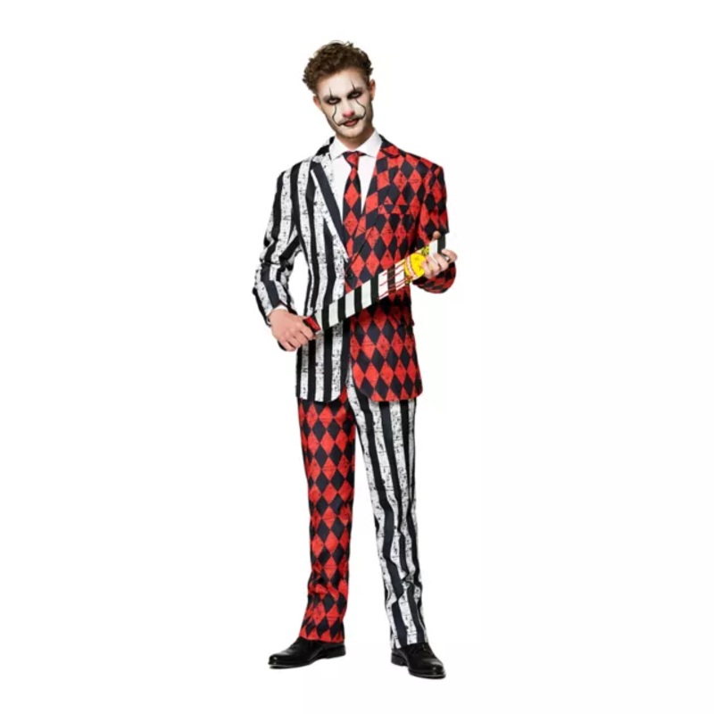 Adult Twisted Circus Suit RED/WHITE/BLACK ADULT SMALL