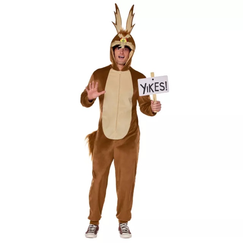 Adult Wile E. Coyote Jumpsuit - Looney Tunes LIGHT BROWN SMALL/MEDIUM