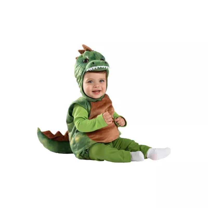 Baby Plush Dinosaur Costume GREEN 0 TO 6 MONTHS