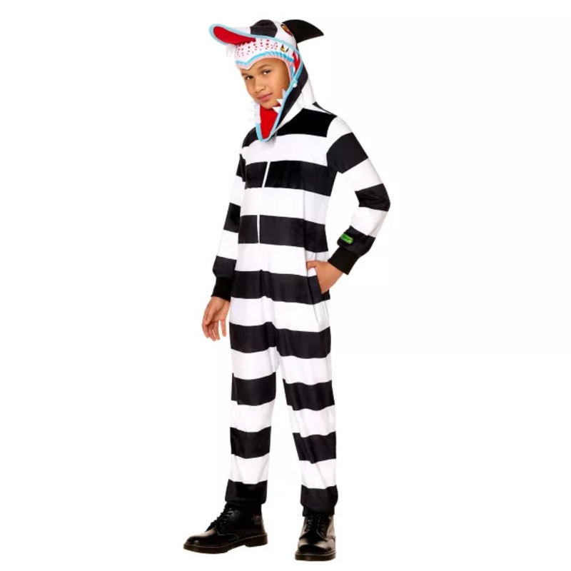 Kids Sandworm Costume - Beetlejuice BLACK AND WHITE CHILD SMALL