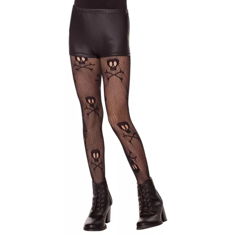 Kids Skull Tights BLACK GIRLS S/M