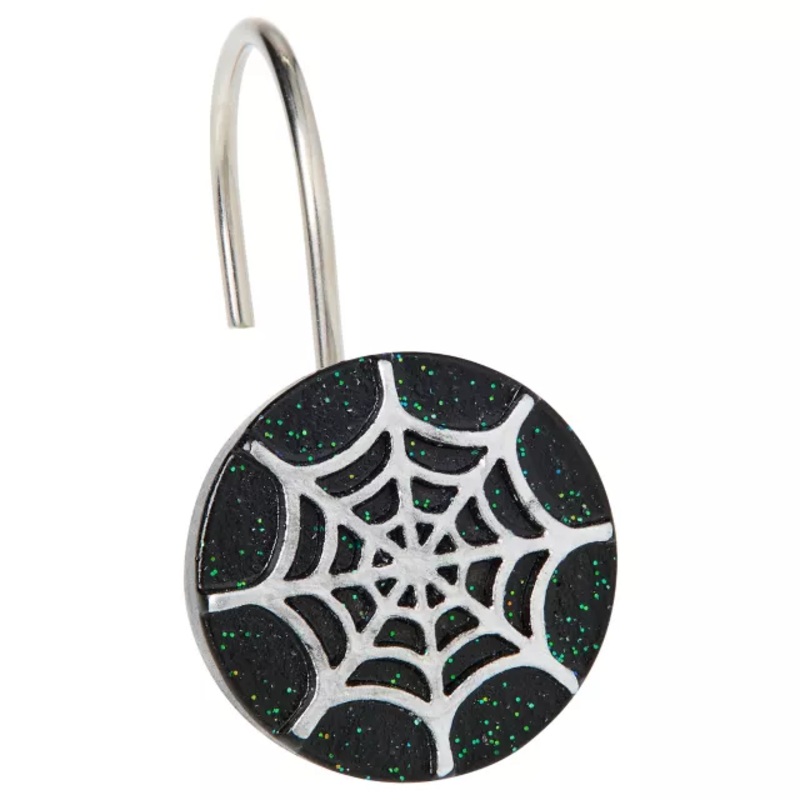 Spider Web Shower Hook Set BLACK