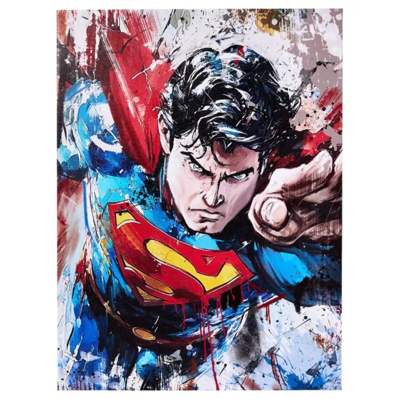 Superman Contemporary Art Canvas MULTI-COLOR 12 INCHES