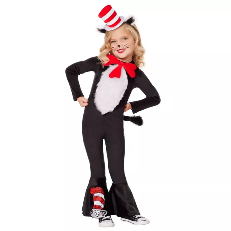 Toddler Cat in the Hat Costume - Dr. Seuss BLACK AND WHITE 2T