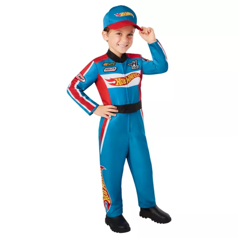 Toddler Hot Wheels Driver Jumpsuit Costume BLUE 2T