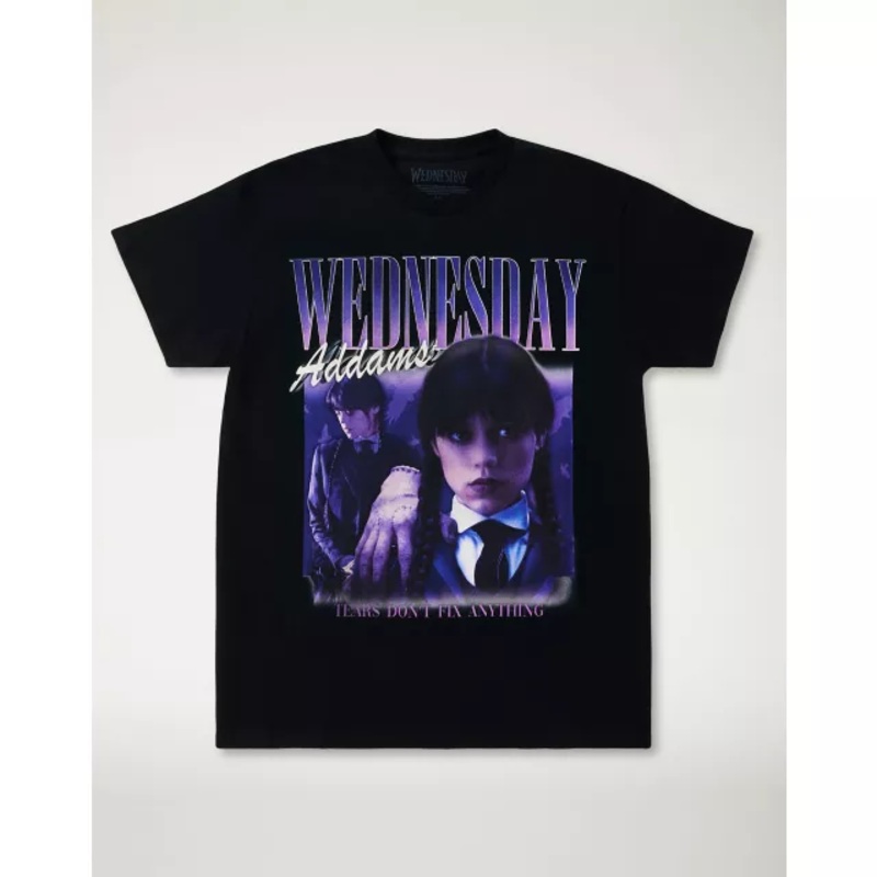 Wednesday Addams Graphic T Shirt - Wednesday BLACK ADULT SMALL